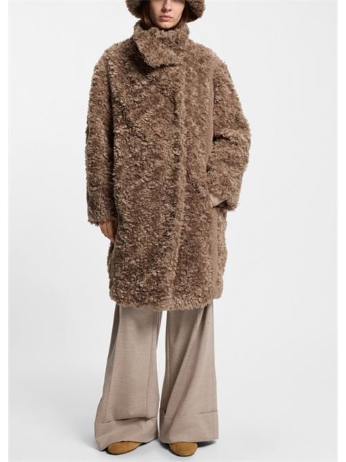 Faux fur coat with hidden closure BOSS | 50548340 CITEDDY 10273639.247